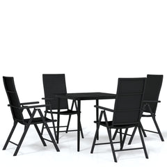 Garden Dining Set Black