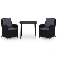 Garden Dining Set Black