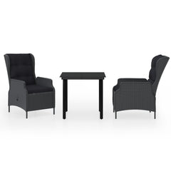 Garden Dining Set Dark Grey Powder-coated steel Medium