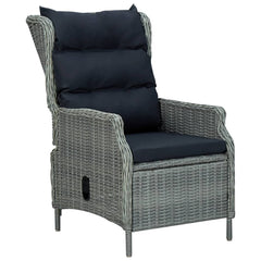 Garden Dining Set Light Grey, Black