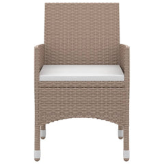 Garden Dining Set Beige, Black, Cream White