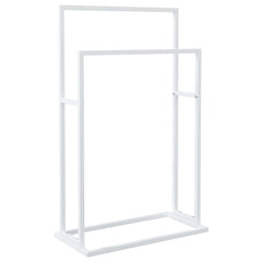 Towel Rack White Iron Industrial Towel Rack Rectangular