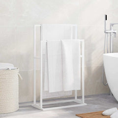 Towel Rack White Iron Industrial Towel Rack Rectangular