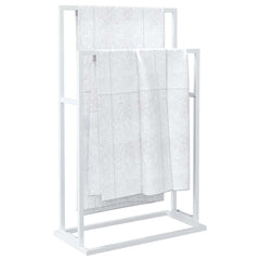 Towel Rack White Iron Industrial Towel Rack Rectangular