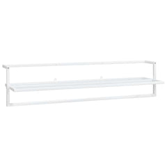 Towel Rack White Iron 37.4 x 9.8 x 8.7 in Wall Mounting