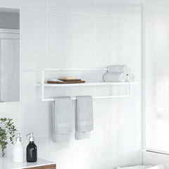 Towel Rack White Iron 37.4 x 9.8 x 8.7 in Wall Mounting