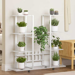 Flower Stand White Powder-coated iron Tall Flower Stand