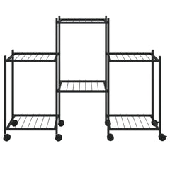 Flower Stand Black Iron Medium Rollable Flower Stand