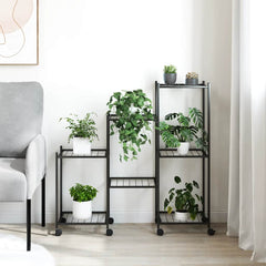 Flower Stand Black Powder-coated iron Medium Adjustable Armrests