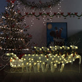 Reindeer And Sleigh Christmas Decoration Set of 6 Gold