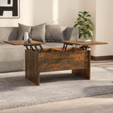 Coffee Table Smoked Oak Engineered Wood Medium