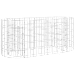 Gabion Raised Bed Silver Galvanized iron 47.2 x 19.7 x 19.7 in