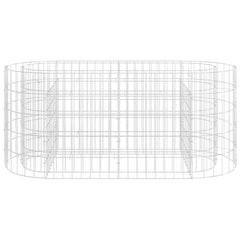 Gabion Raised Bed Silver Galvanized iron 47.2 x 19.7 x 19.7 in