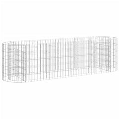 Gabion Raised Bed Silver Galvanized Iron Medium Durable