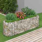 Gabion Raised Bed Silver Galvanized Iron Medium Durable