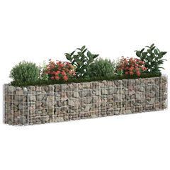Gabion Raised Bed Durable Galvanized Iron Plant Stand Rectangular