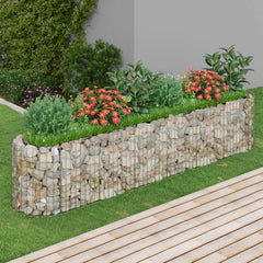Gabion Raised Bed Durable Galvanized Iron Plant Stand Rectangular