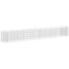 Gabion Raised Bed Silver Galvanized Iron 157.5 x 19.7 x 19.7 in