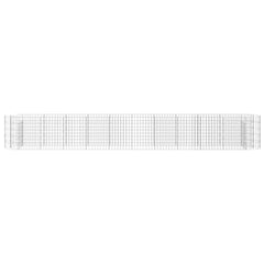 Gabion Raised Bed Silver Galvanized Iron 157.5 x 19.7 x 19.7 in