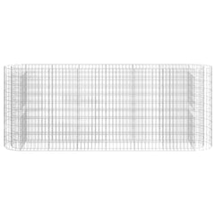 Galvanized iron gabion raised bed, 102.4x19.7x39.4 inches, with wire mesh panels.