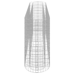 Galvanized iron gabion raised bed measuring 102.4x19.7x39.4 inches.