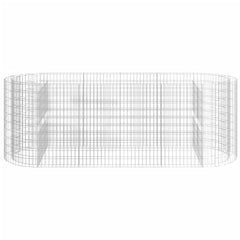 Galvanized iron gabion raised bed with 3.9x2 inch mesh, measuring 118.1x39.4x39.4 inches.