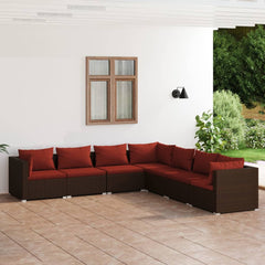 Garden Lounge Set Brown