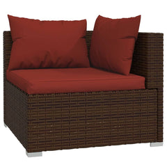 Garden Lounge Set Brown, Cinnamon Red