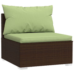 Garden Lounge Set Brown PE rattan Large Modular