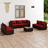 Garden Lounge Set Brown