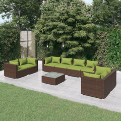 Garden Lounge Set Brown