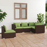 Garden Lounge Set Brown and Green