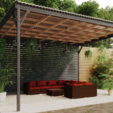 Garden Lounge Set Brown/Cinnamon Red