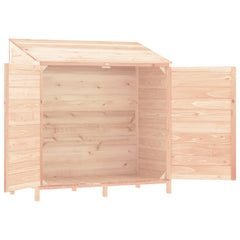 Bostome solid fir wood garden storage shed with ample space for tools and equipment.