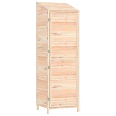 Bostome solid fir wood garden storage shed with double doors and a sturdy frame for tool organization.