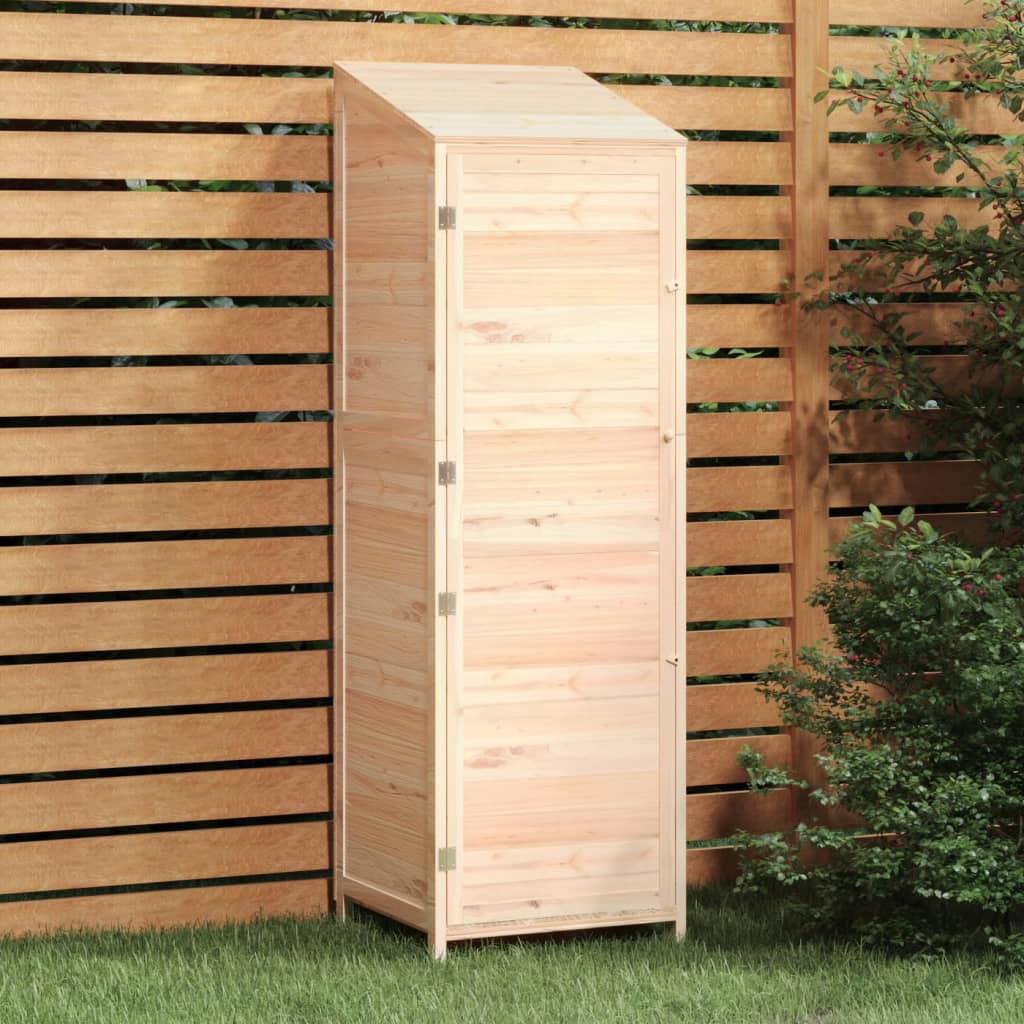 Bostome solid fir wood garden storage shed with a sturdy frame and ample tool storage space.