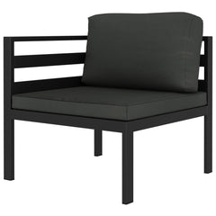 Garden Lounge Set Anthracite Aluminum Large Modular