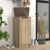 Shoe Cabinet Sonoma Oak Engineered Wood 11.8 x 13.8 x 27.6 in