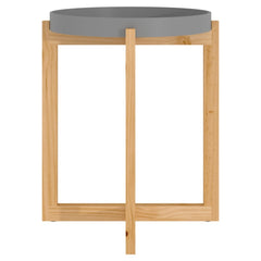 Coffee Table Grey Engineered wood, solid pine wood Small