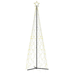 Christmas Cone Tree Warm white Powder-coated steel 3 x 10 ft