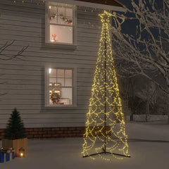 Christmas Cone Tree Warm white Powder-coated steel 3 x 10 ft