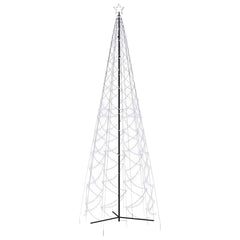 Christmas Cone Tree Cool white Powder-coated steel 16 ft