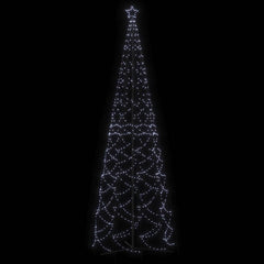 Christmas Cone Tree Cool white Powder-coated steel 16 ft