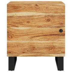 Bedside Cabinet Acacia wood grain, Black