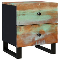 Bedside Cabinet Multicolour Solid reclaimed wood, iron Medium