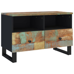 TV Cabinet Multicolor Solid reclaimed wood, engineered wood, iron