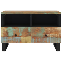 TV Cabinet Multicolor Solid reclaimed wood, engineered wood, iron