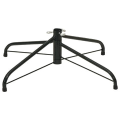 Black steel Christmas tree stand designed for artificial trees, measuring 3x3x1 ft.