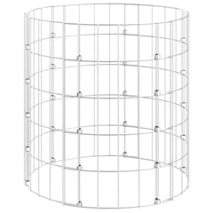 Cylindrical galvanized steel garden composter with open grid design, 19.7x19.7 inches.