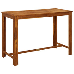 Garden Bar Set Wooden Brown Solid Acacia wood Standard Footrest